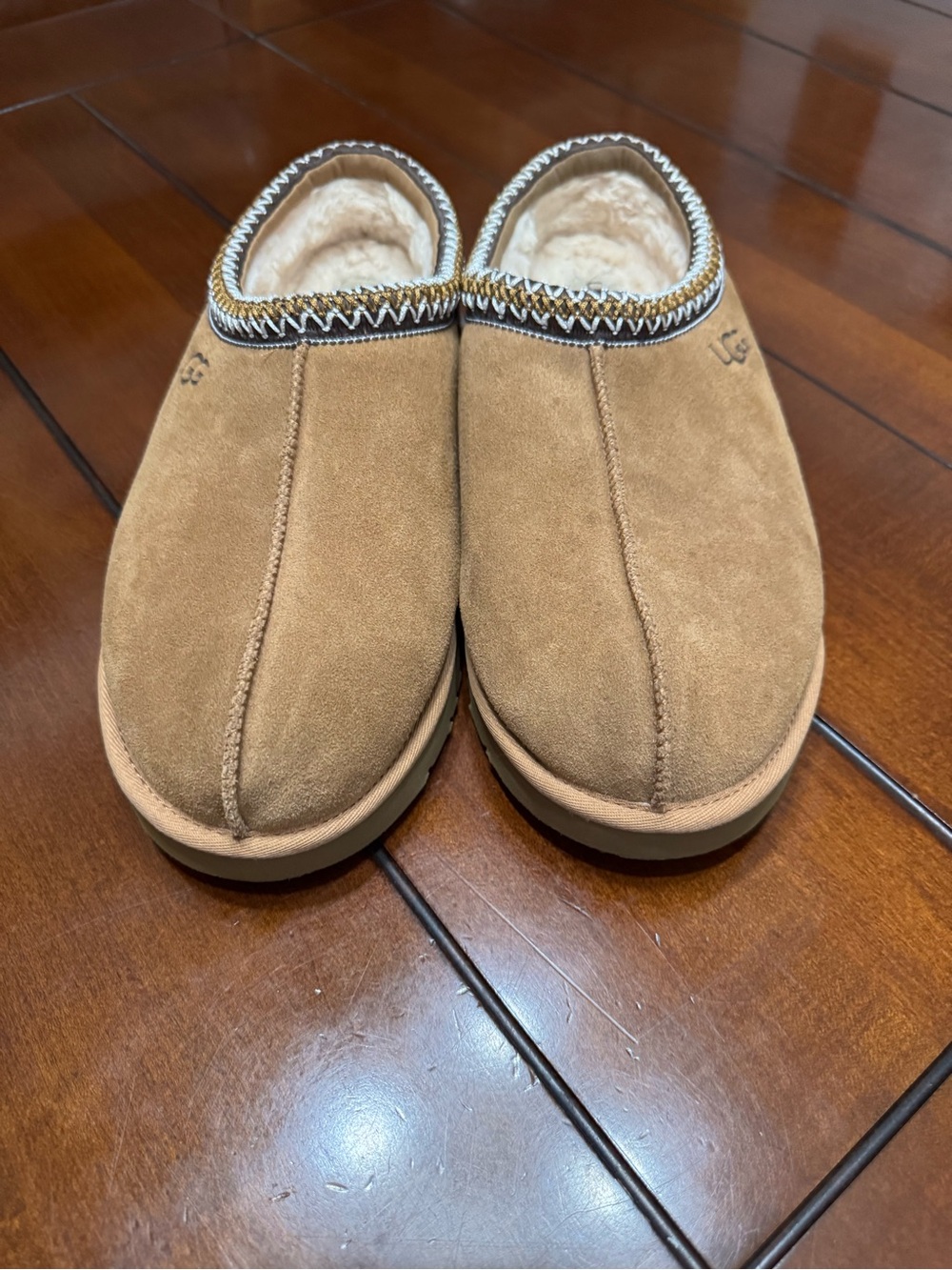 UGG Men's Suede Slip-On Clog in Chestnut Tan